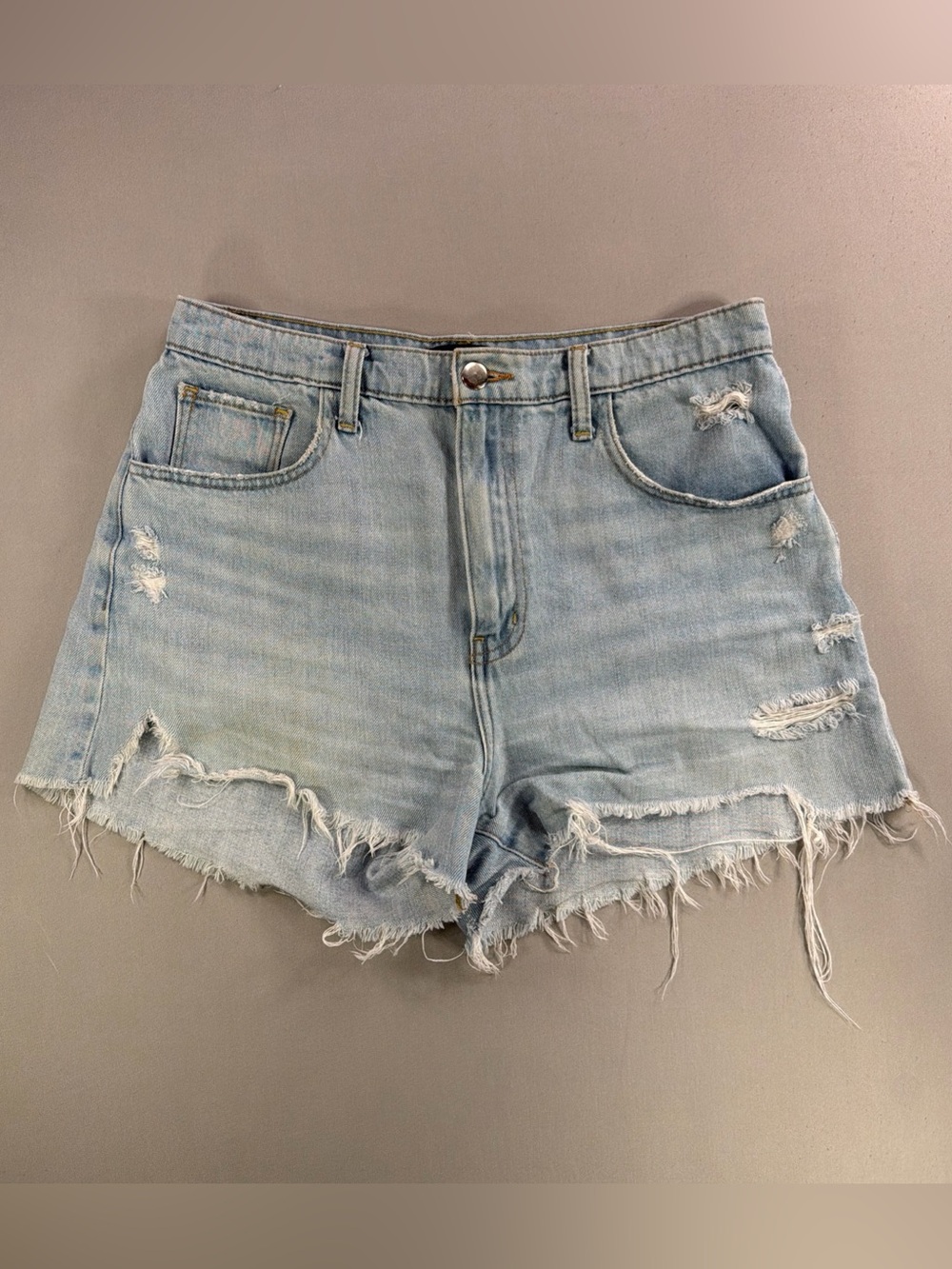 Lulu's Light Wash Distressed Denim Cutoff Shorts